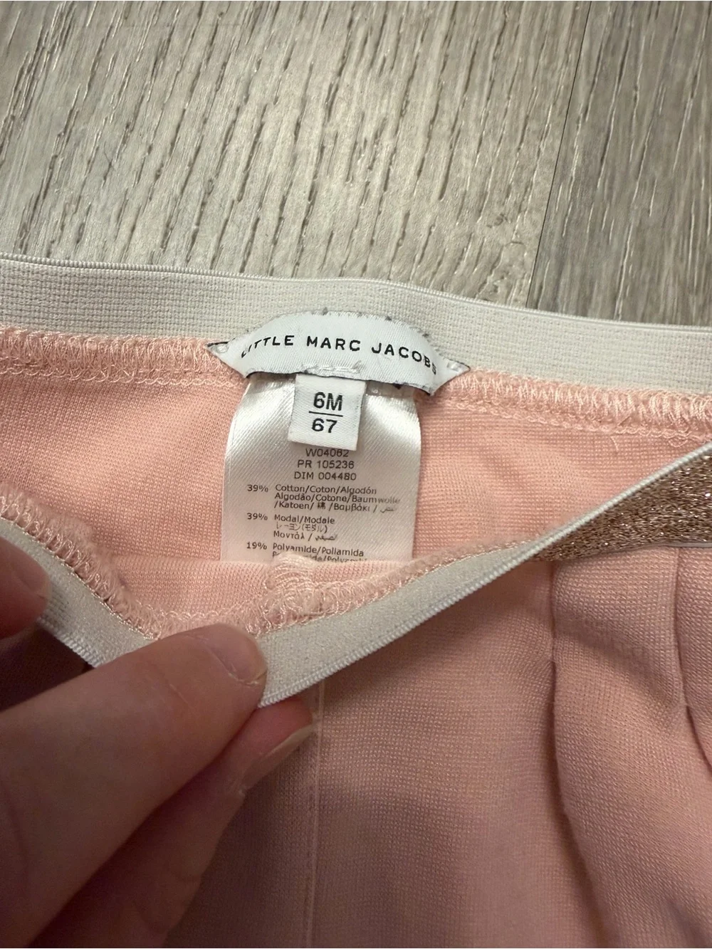 Baby Girl's Little Marc Jacob's Pink Pleated Leggings- Size 6 Months- NWOT
